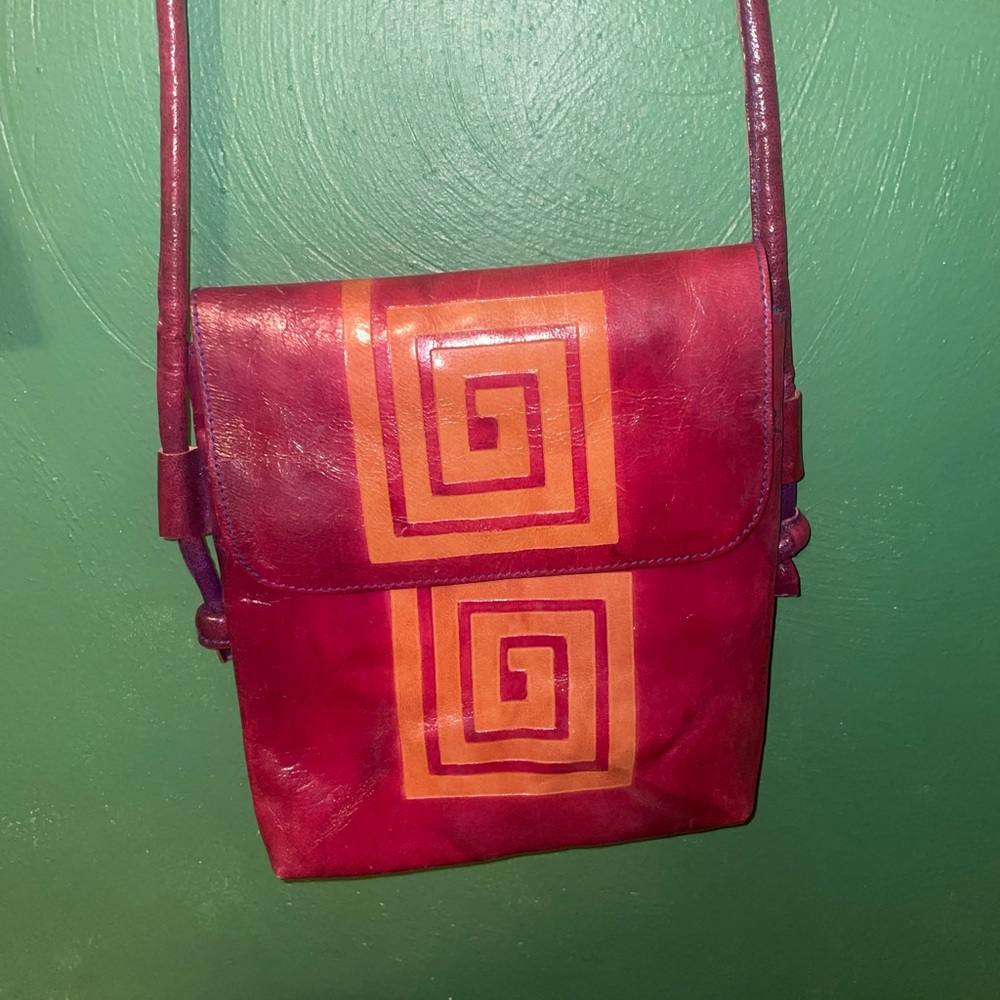 Hand Tooled Leather Indian Handbags, Lot of 3, cute & Collectible! - Picture 3 of 5